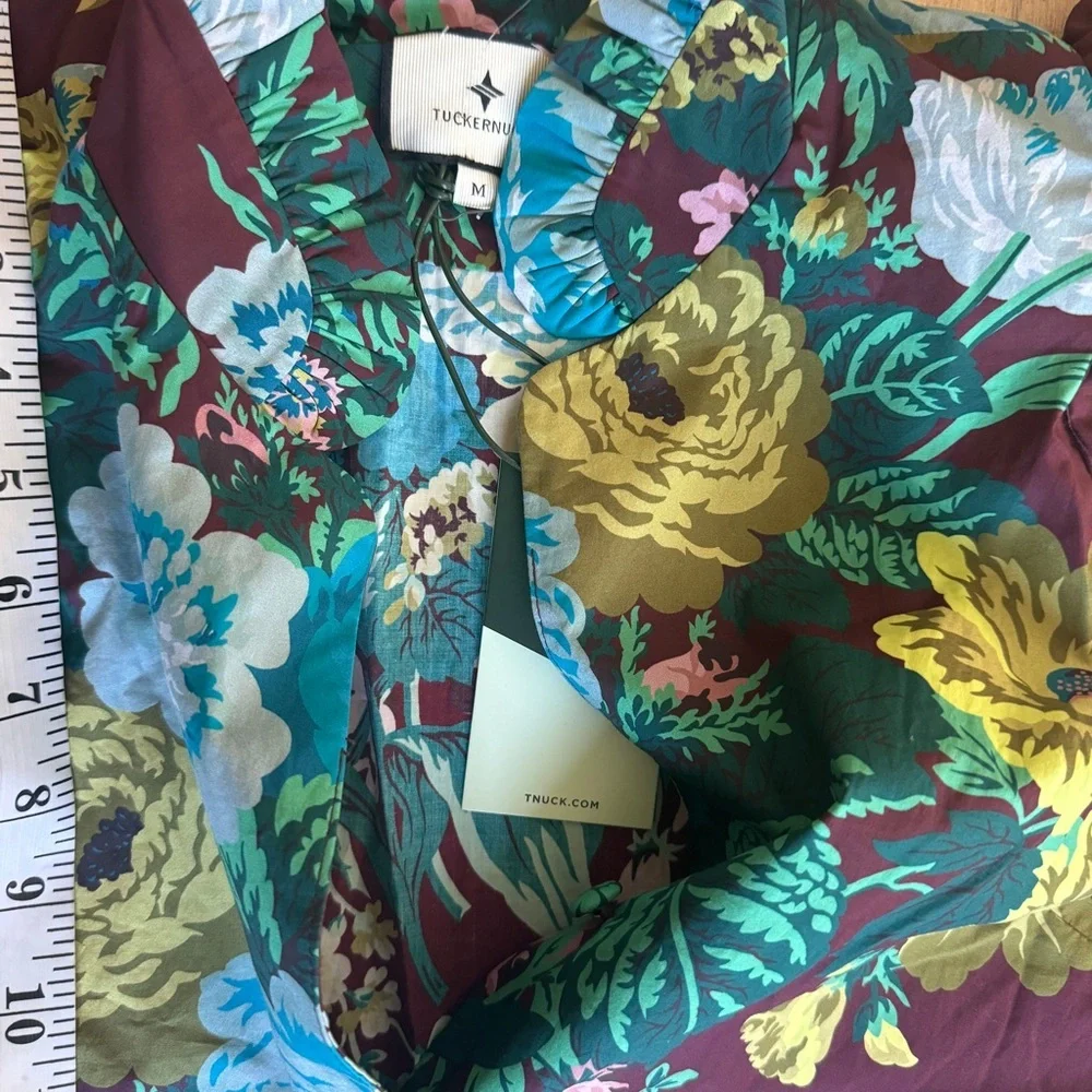 TUCKERNUCK Oxblood Verdant Floral Alice midi  Dress NEW - Picture 11 of 13